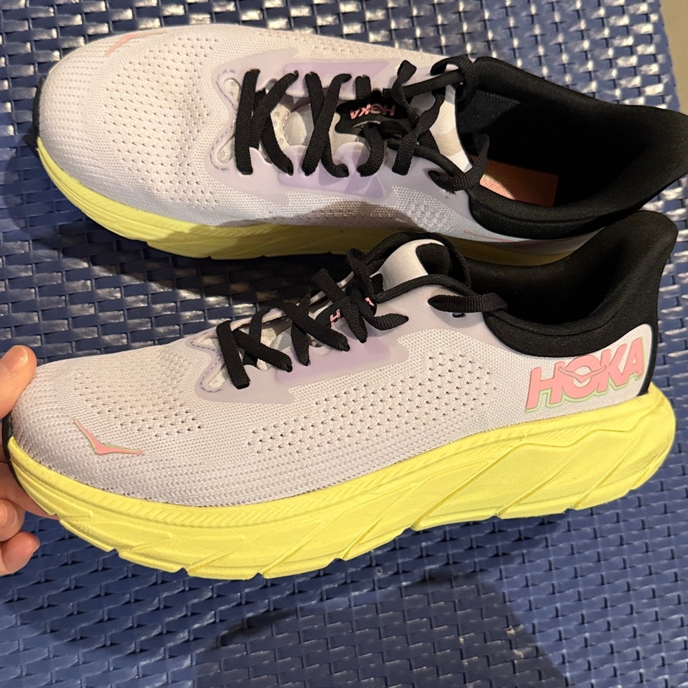 HOKA Size 8 Purple and Yellow